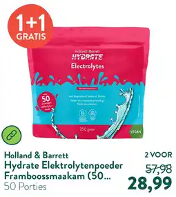 Holland & Barrett Hydrate Elektrolytenpoeder Framboossmaakam (50 porties) aanbieding