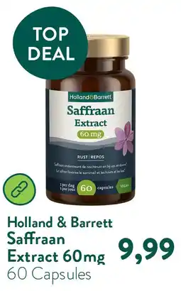 Holland & Barrett Saffraan Extract 60mg aanbieding