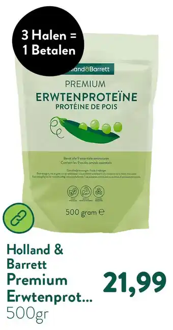 Holland & Barrett Premium Erwtenproteïne Poeder aanbieding