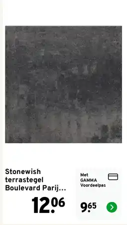 GAMMA Stonewish terrastegel Boulevard Parijs 60 x 60 x 4 cm aanbieding