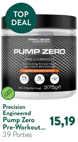 Holland & Barrett Pump Zero Pre-Workout Bloedsinaasappelsmaak - 375g aanbieding