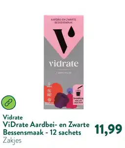 Holland & Barrett ViDrate Aardbei- en Zwarte Bessensmaak - 12 sachets aanbieding