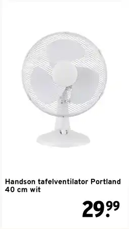 GAMMA Handson tafelventilator Portland 40 cm wit aanbieding