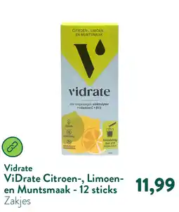 Holland & Barrett ViDrate Citroen-, Limoen- en Muntsmaak - 12 sticks aanbieding
