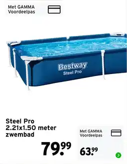 GAMMA Steel Pro 2.21x1.50 meter zwembad aanbieding