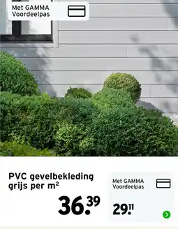 GAMMA PVC gevelbekleding grijs aanbieding