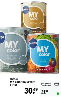GAMMA Histor MY color muurverf aanbieding