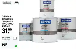GAMMA GAMMA binnenlak hoogglans RAL 9010 aanbieding