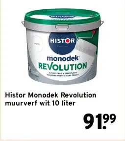 GAMMA Histor Monodek Revolution muurverf wit 10 liter aanbieding