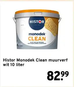 GAMMA Histor Monodek Clean muurverf wit 10 liter aanbieding