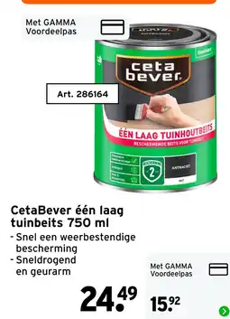 GAMMA CetaBever één laag tuinbeits 750 ml aanbieding