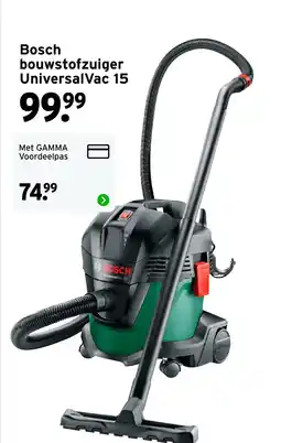 GAMMA Bosch bouwstofzuiger Universal Vac 15 aanbieding