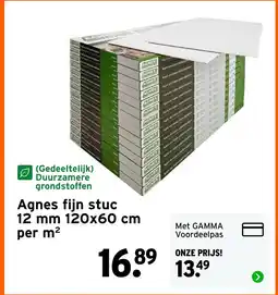 GAMMA Agnes fijn stuc 12 mm 120x60 cm aanbieding