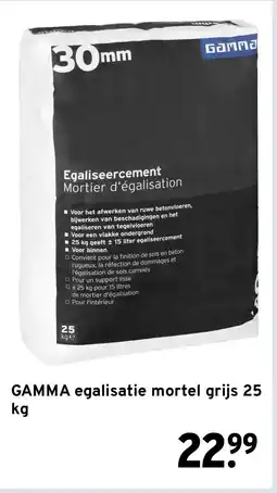 GAMMA GAMMA egalisatie mortel grijs 25 kg aanbieding