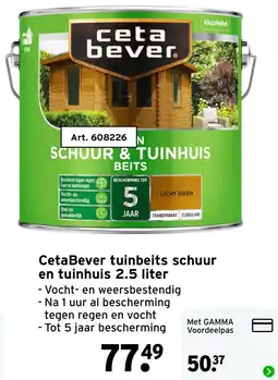 GAMMA CetaBever tuinbeits schuur en tuinhuis 2.5 liter aanbieding