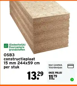 GAMMA OSB3 constructieplaat 15 mm 244x59 cm aanbieding