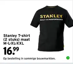 GAMMA Stanley T-shirt (2 stuks) maat M-L-XL-XXL aanbieding