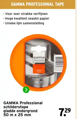 GAMMA GAMMA Professional schilderstape gladde ondergrond aanbieding