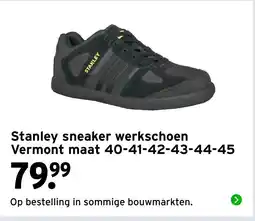GAMMA Stanley sneaker werkschoen Vermont maat 40-41-42-43-44-45 aanbieding