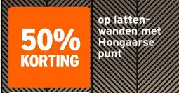 GAMMA op latten- wanden met Hongaarse punt aanbieding