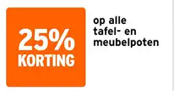 GAMMA op alle tafel- en meubelpoten aanbieding