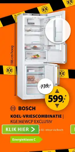 Expert Bosch KGE36EWCP EXCLUSIV Wit aanbieding
