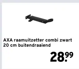 GAMMA AXA raamuitzetter combi zwart 20 cm buitendraaiend aanbieding