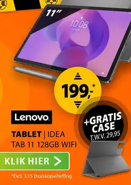 Expert Lenovo Idea Tab 11 inch 128GB Wifi met Stylus aanbieding