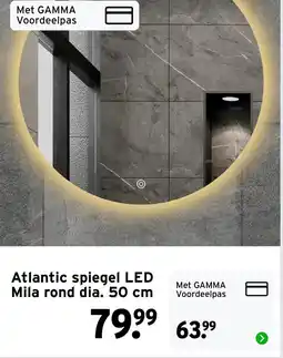 GAMMA Atlantic spiegel LED Mila rond dia. 50 cm aanbieding