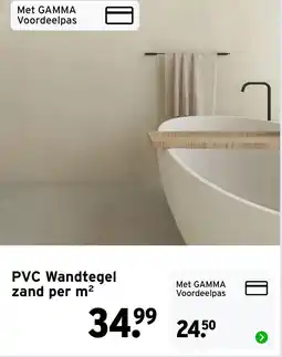 GAMMA PVC Wandtegel zand aanbieding