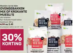 Ekoplaza Meesters van de Halm OVENGEBAKKEN MIX OF KROKANTE MUESLI'S aanbieding
