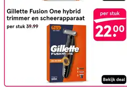 Etos Gillette Fusion One hybrid trimmer en scheerapparaat aanbieding