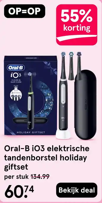 Etos Oral-B i03 elektrische tandenborstel holiday giftset aanbieding