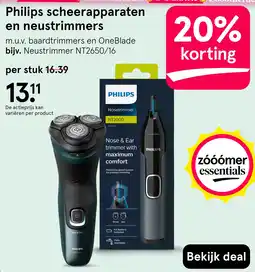 Etos Philips scheerapparaten en neustrimmers aanbieding