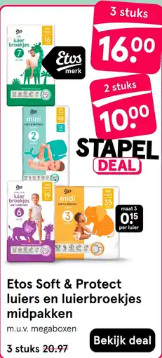 Etos Etos Soft & Protect luiers en luierbroekjes midpakken aanbieding