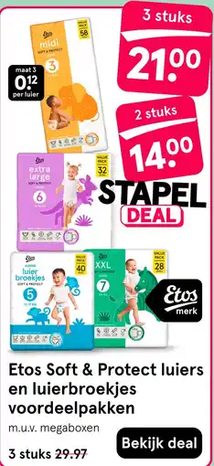 Etos Etos Soft & Protect luiers en luierbroekjes voordeelpakken aanbieding