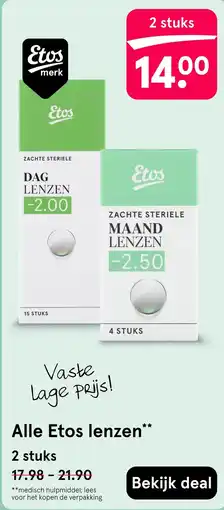 Etos Alle Etos lenzen** aanbieding