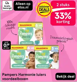 Etos Pampers Harmonie luiers voordeelboxen aanbieding