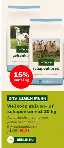 Welkoop Welkoop geiten- of schapenkorrel 20 kg aanbieding