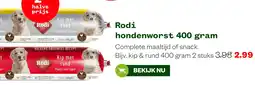 Welkoop Rodi hondenworst 400 gram aanbieding