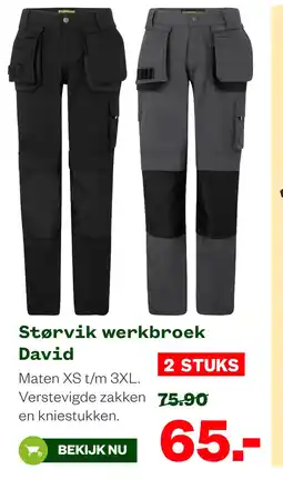 Welkoop Størvik werkbroek David aanbieding