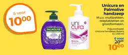 Trekpleister Unicura en palmolive handzeep aanbieding