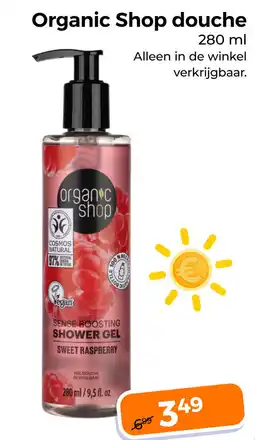 Trekpleister Organic Shop douche aanbieding