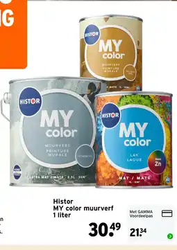 GAMMA Histor my color muurverf aanbieding