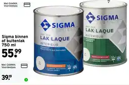 GAMMA Sigma binnen of buitenlak aanbieding