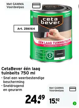 GAMMA CetaBever één laag tuinbeits aanbieding