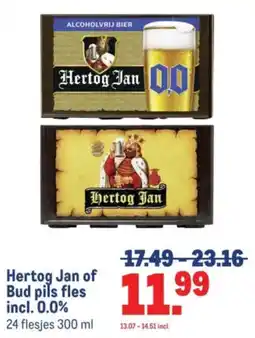 Makro Hertog Jan Bud pils aanbieding