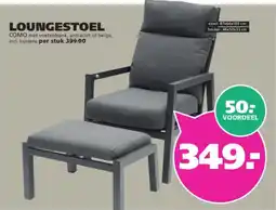 Ranzijn COMO loungestoel met voetenbank aanbieding