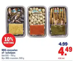 Makro Lenger Seafoods BBQ-mosselen of -schelpen aanbieding