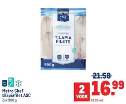 Makro Metro Chef tilapiafilet ASC aanbieding